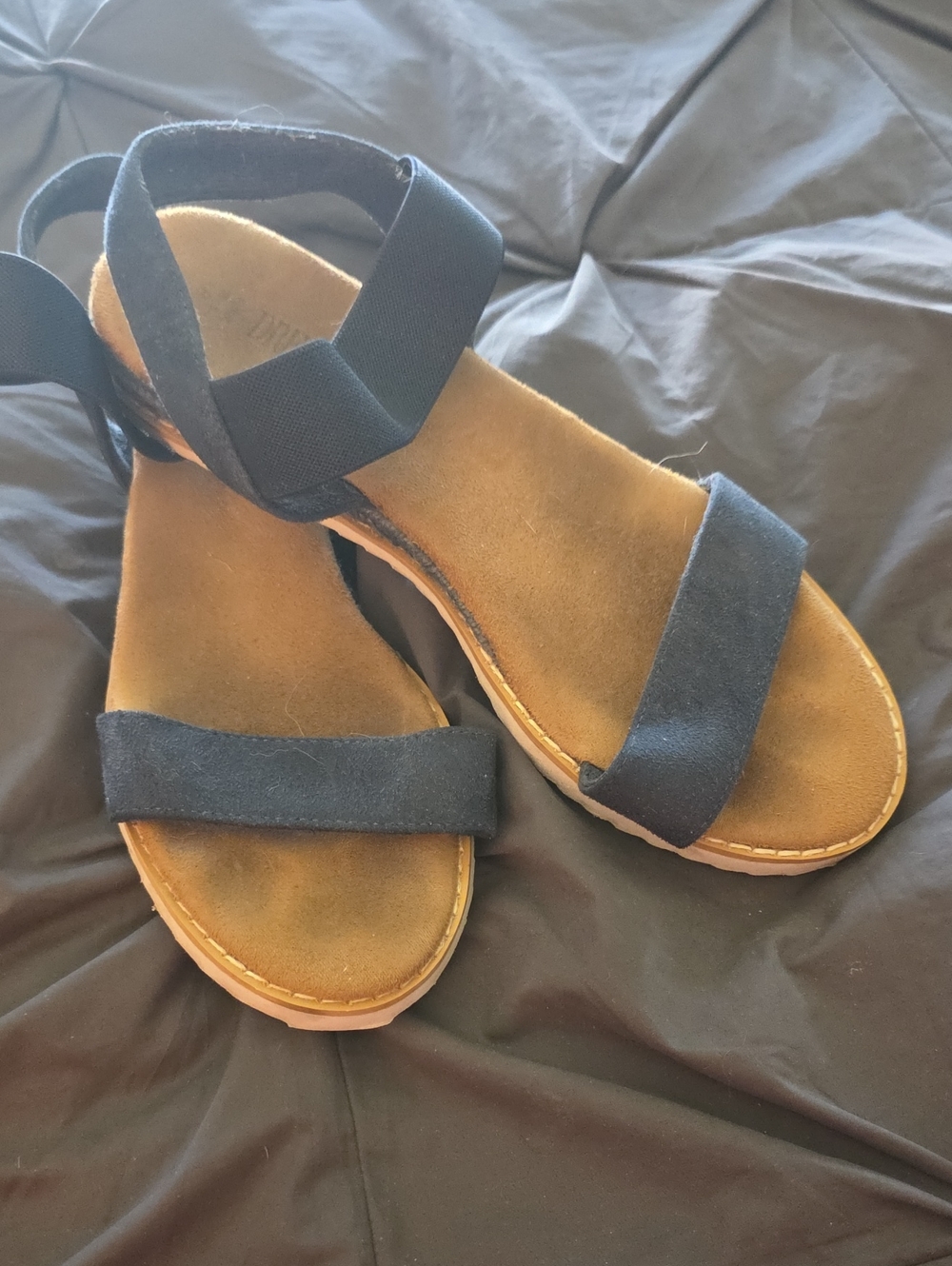 Dream Pairs Women's Navy Elastic Strap Sandals